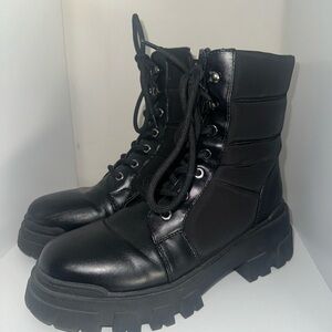 Black Chunky Combat Boots